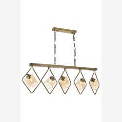 Antik belagt lysekrone 