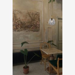 Antik belagt lysekrone 