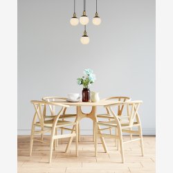 Sortmalet moderne lysekrone