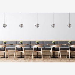 Sortmalet Moderne Lille Pendel 