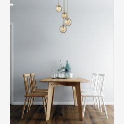 Antik belagt Loftlampe 