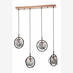 Sortmalet klyngependel til 4