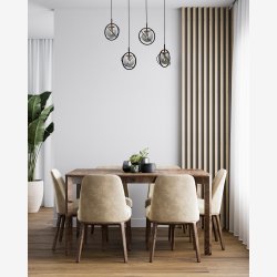 Sortmalet klyngependel til 4