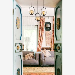 Sortmalet Klyngependel til 3 