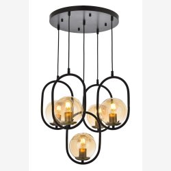 Sortmalet Klyngependel til 5 