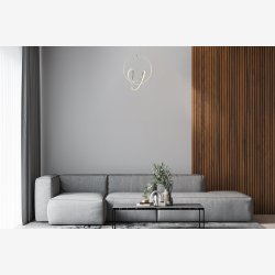 Forkromet Moderne Loftlampe med LED 