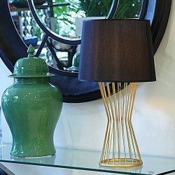 Gulmalede bordlamper