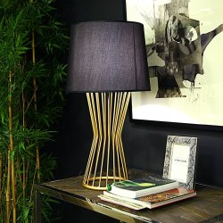 Gulmalede bordlamper