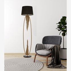 Antik belagt Gulvlampe 