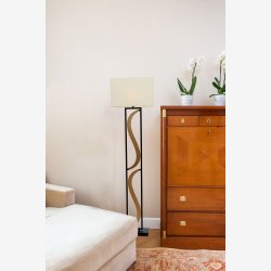 Sort/Tumlet Malet Gulvlampe