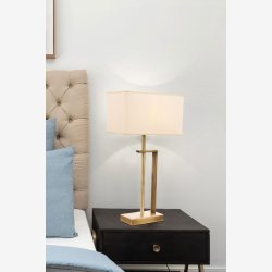 Antik belagt bordlampe