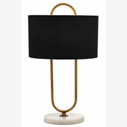 Antik belagt bordlampe 