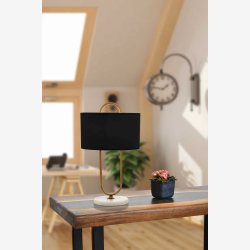 Antik belagt bordlampe 