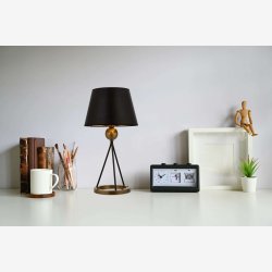 Antik belagt bordlampe 