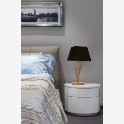 Antik malet bordlampe