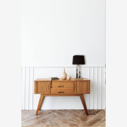 Antik malet bordlampe