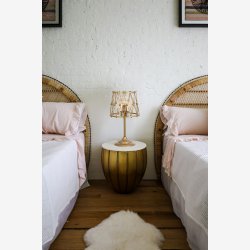 Antik Belagt Bordlampe